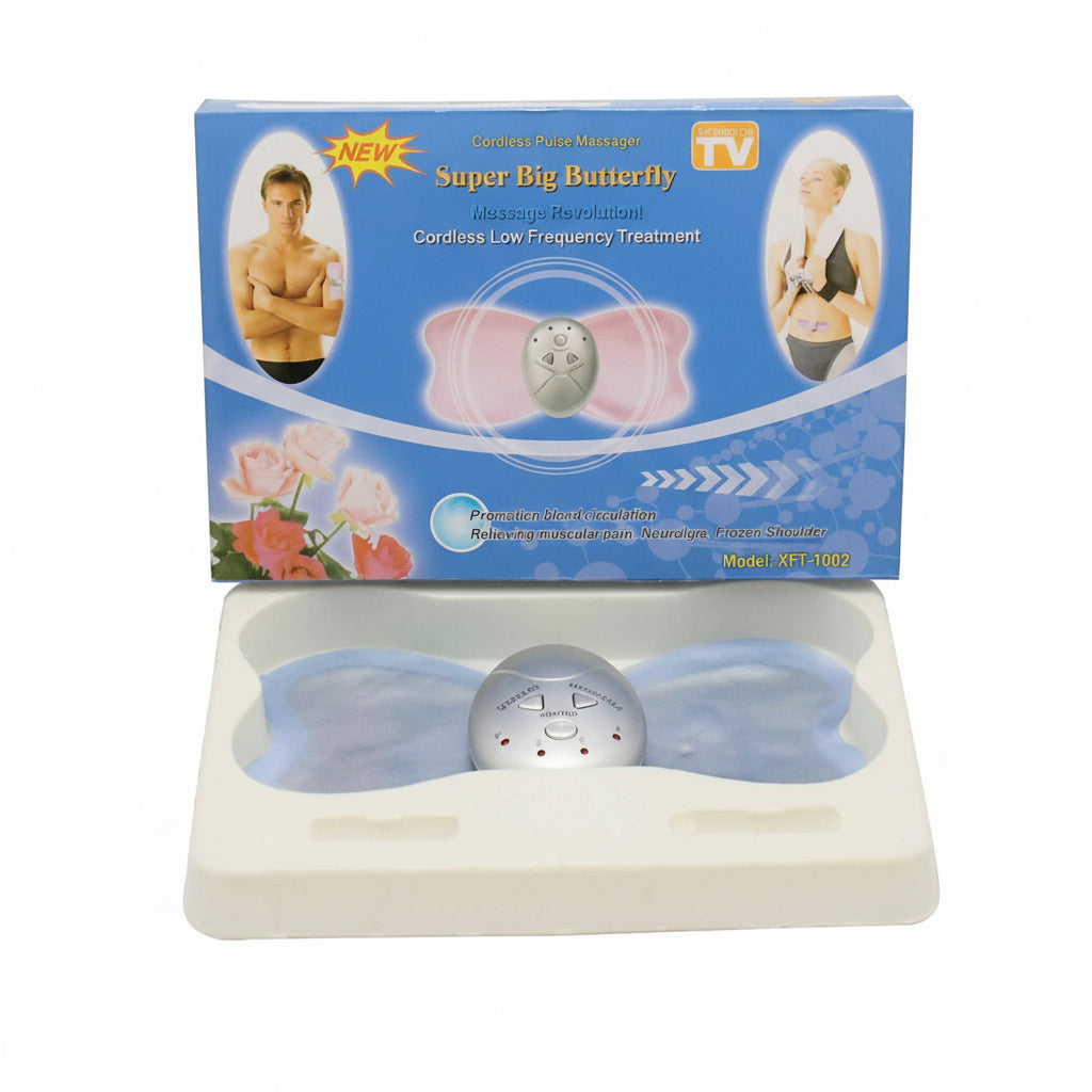 Super Big Butterfly Cordless Pulse Low Frequency Muscular Relaxation Massage Elitzia
