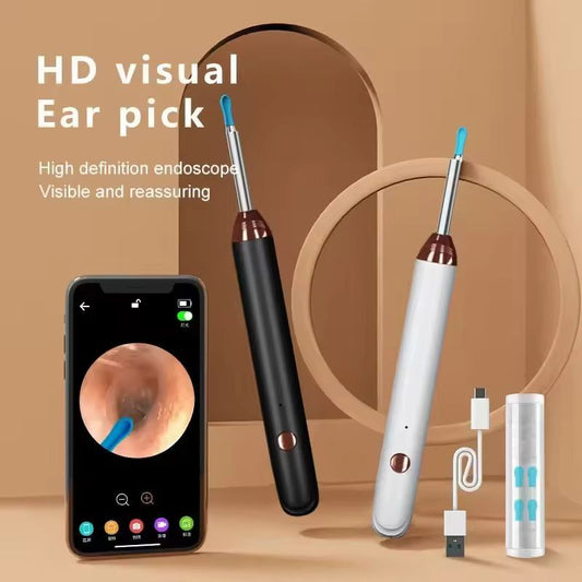 Earwax Cleaner With Camera | LED Flashlight Earwax Cleaner | Earwax cleaner tool kit with 1080P camera WIFI & LED Light | WIFI Camera Ear Cleaner Tool | Smart Visual Ear Cleaner | 360° Visual WIFI Camera Ear Cleaner | Earpick Cleaner With Camera