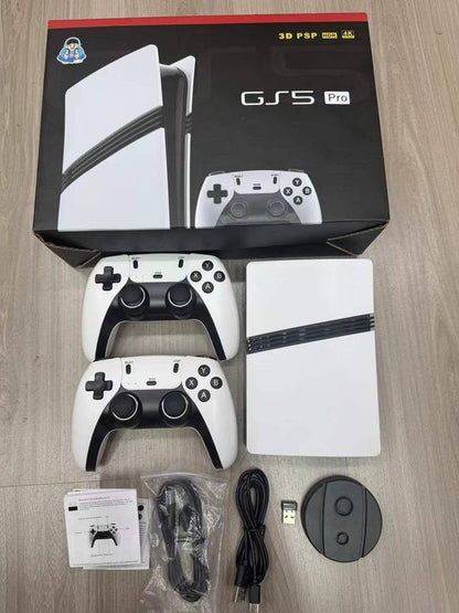 GS5 Pro 4K Retro Game Console with Built-in Games – Plug & Play Wireless Gaming Station (Easy Setup)