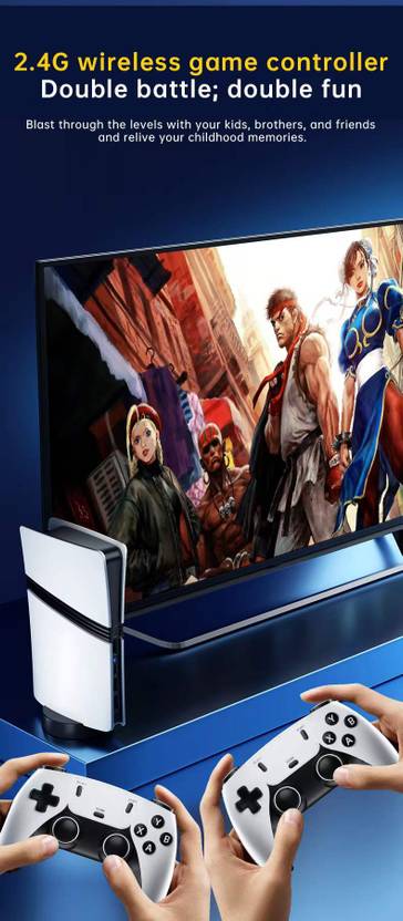 GS5 Pro 4K Retro Game Console with Built-in Games – Plug & Play Wireless Gaming Station (Easy Setup)