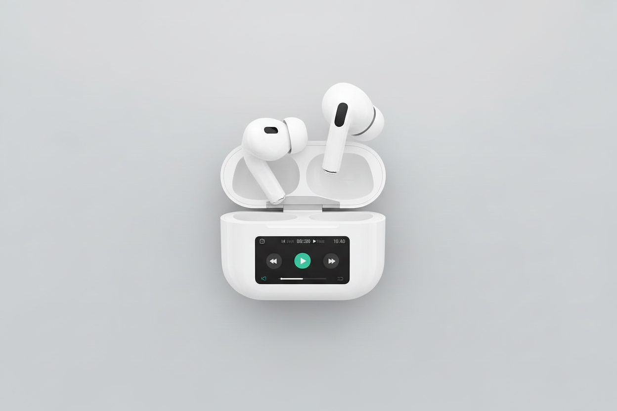 Bluetooth wireless earpod with display