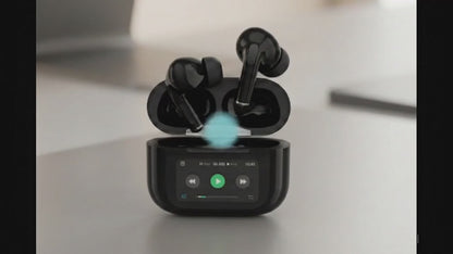 Bluetooth wireless earpod with display