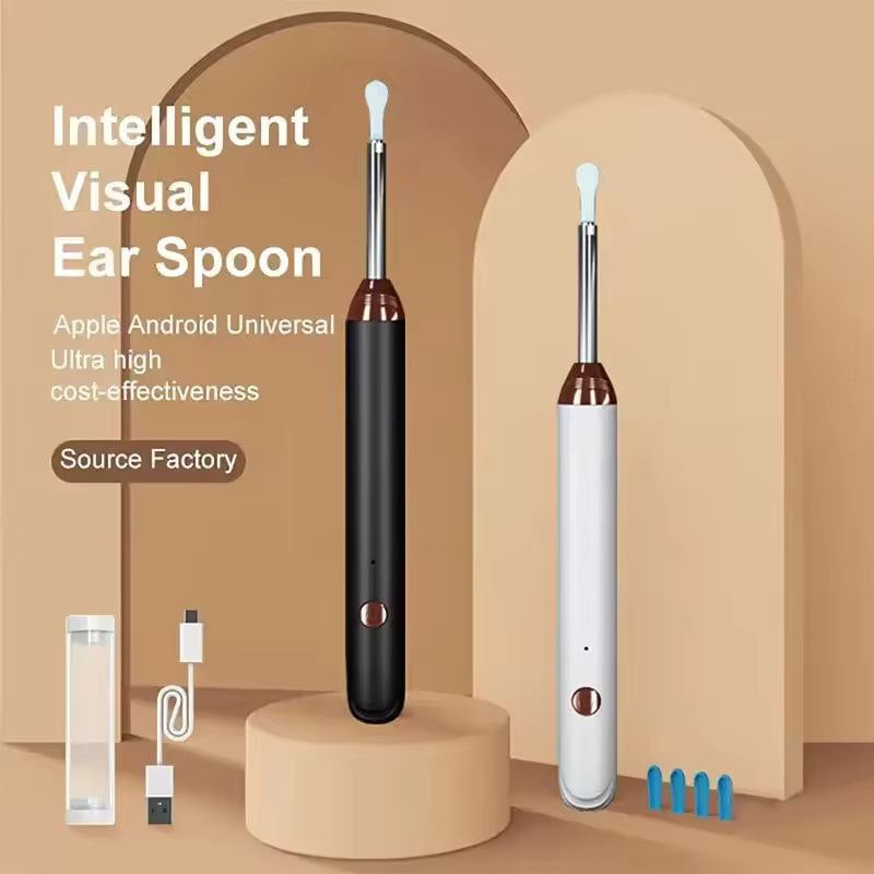Earwax Cleaner With Camera | LED Flashlight Earwax Cleaner | Earwax cleaner tool kit with 1080P camera WIFI & LED Light | WIFI Camera Ear Cleaner Tool | Smart Visual Ear Cleaner | 360° Visual WIFI Camera Ear Cleaner | Earpick Cleaner With Camera
