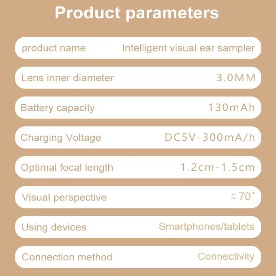 Earwax Cleaner With Camera | LED Flashlight Earwax Cleaner | Earwax cleaner tool kit with 1080P camera WIFI & LED Light | WIFI Camera Ear Cleaner Tool | Smart Visual Ear Cleaner | 360° Visual WIFI Camera Ear Cleaner | Earpick Cleaner With Camera